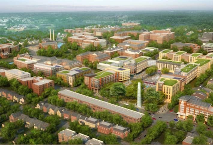 A rendering of the planned 66-acres Parks at Walter Reed development (Courtesy: Hines/Urban Atlantic)