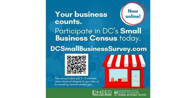 Small Business Census Square graphic October 2024 with QR code