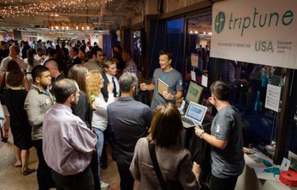 D.C. area start-ups showed off their products during a cocktail hour at the 1776 tech hub not long after the incubator opened in 2013.